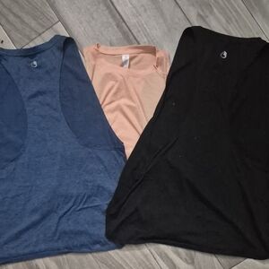 3-Pack Tank Tops - Blue, Pumpkin, Black